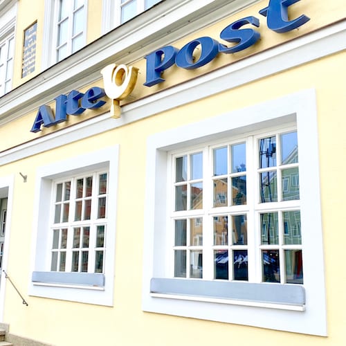 Außenansicht Hotel alte Post Logo